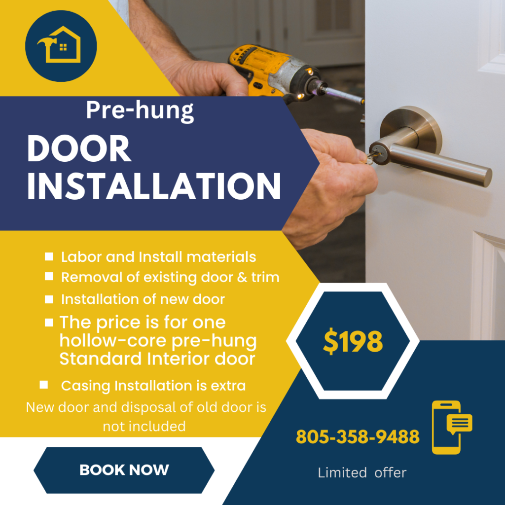 Price to install a pre-hung interior door $198