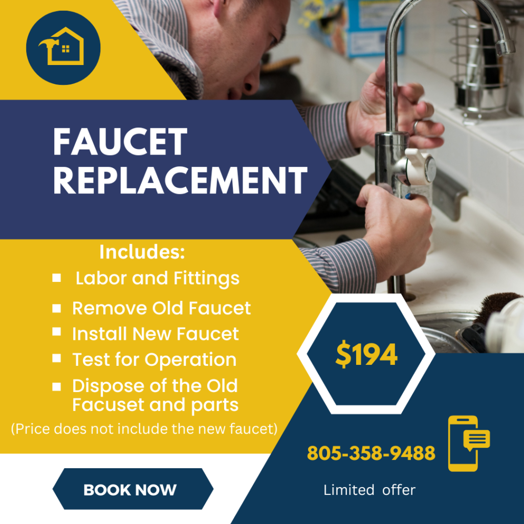 Faucet replacement cost handyman price $194